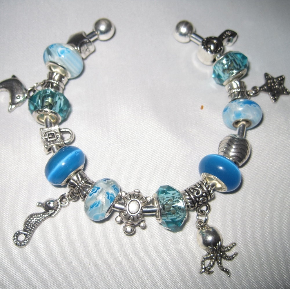 Handmade Silver Plated Charm Bracelet
